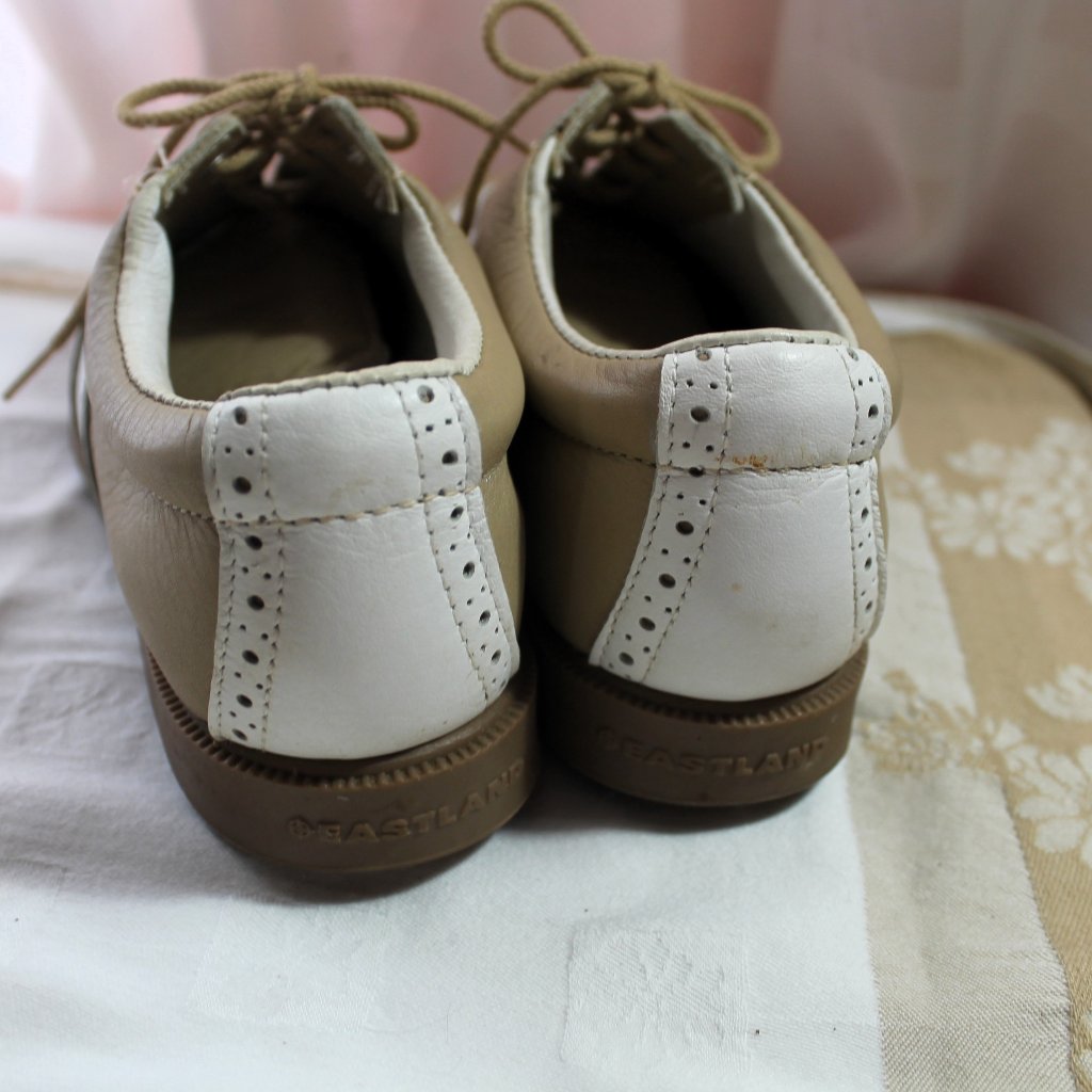 Eastland Falmouth Women’s Waterproof Leather Golf Shoes, White/Tan, 8.5m — image 5 of 8